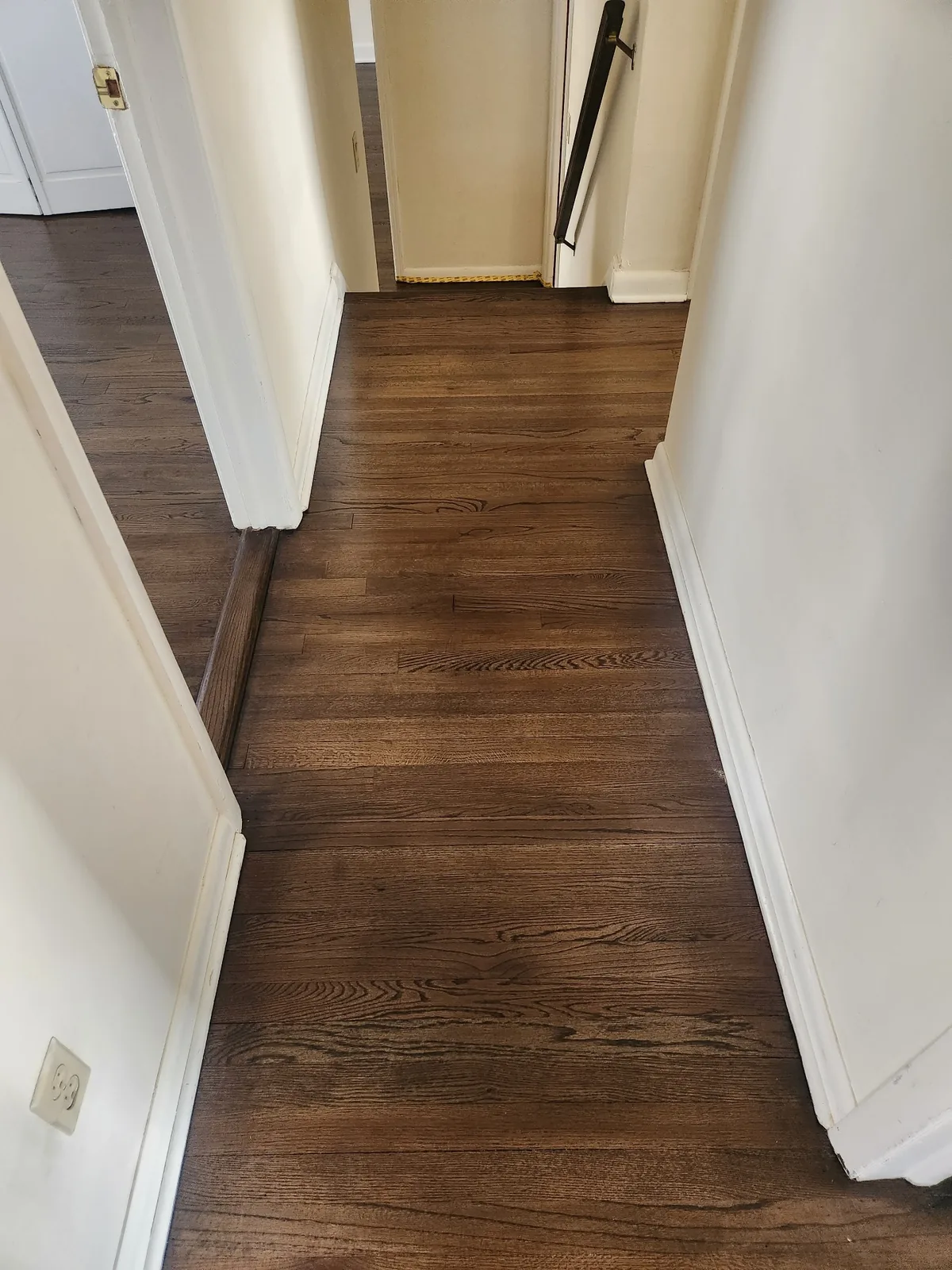 Newly installed hardwood flooring in a Bergen County NJ home