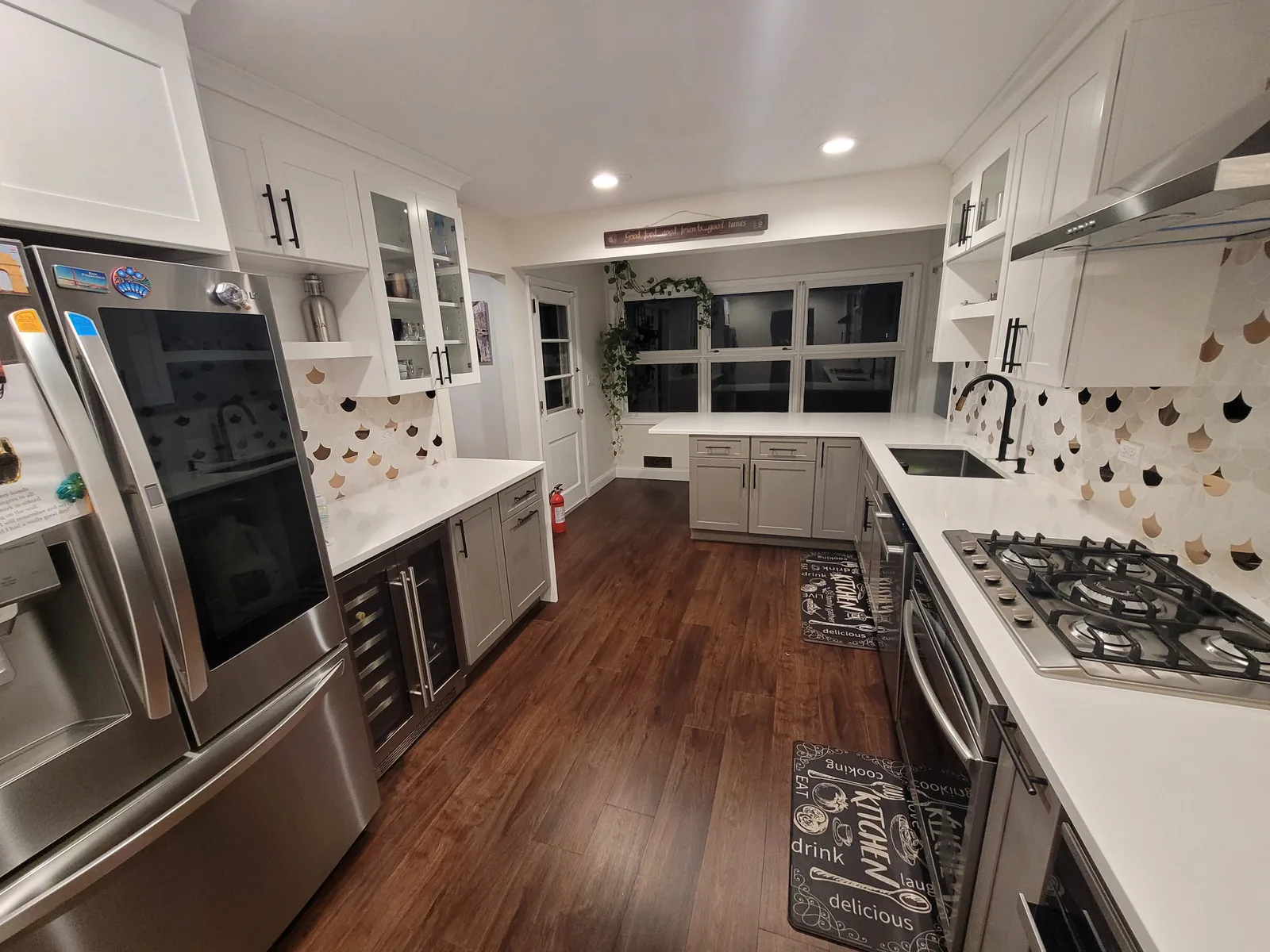 Open concept kitchen remodel with island in Bergen County NJ