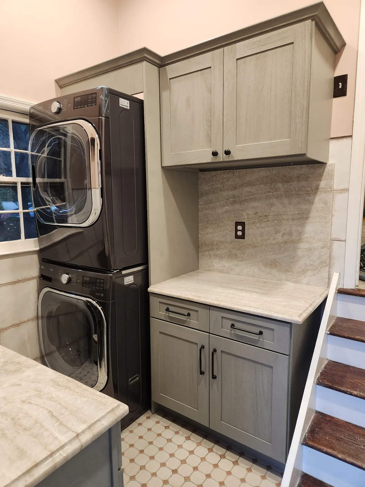 Custom laundry room cabinetry build in Bergen County NJ