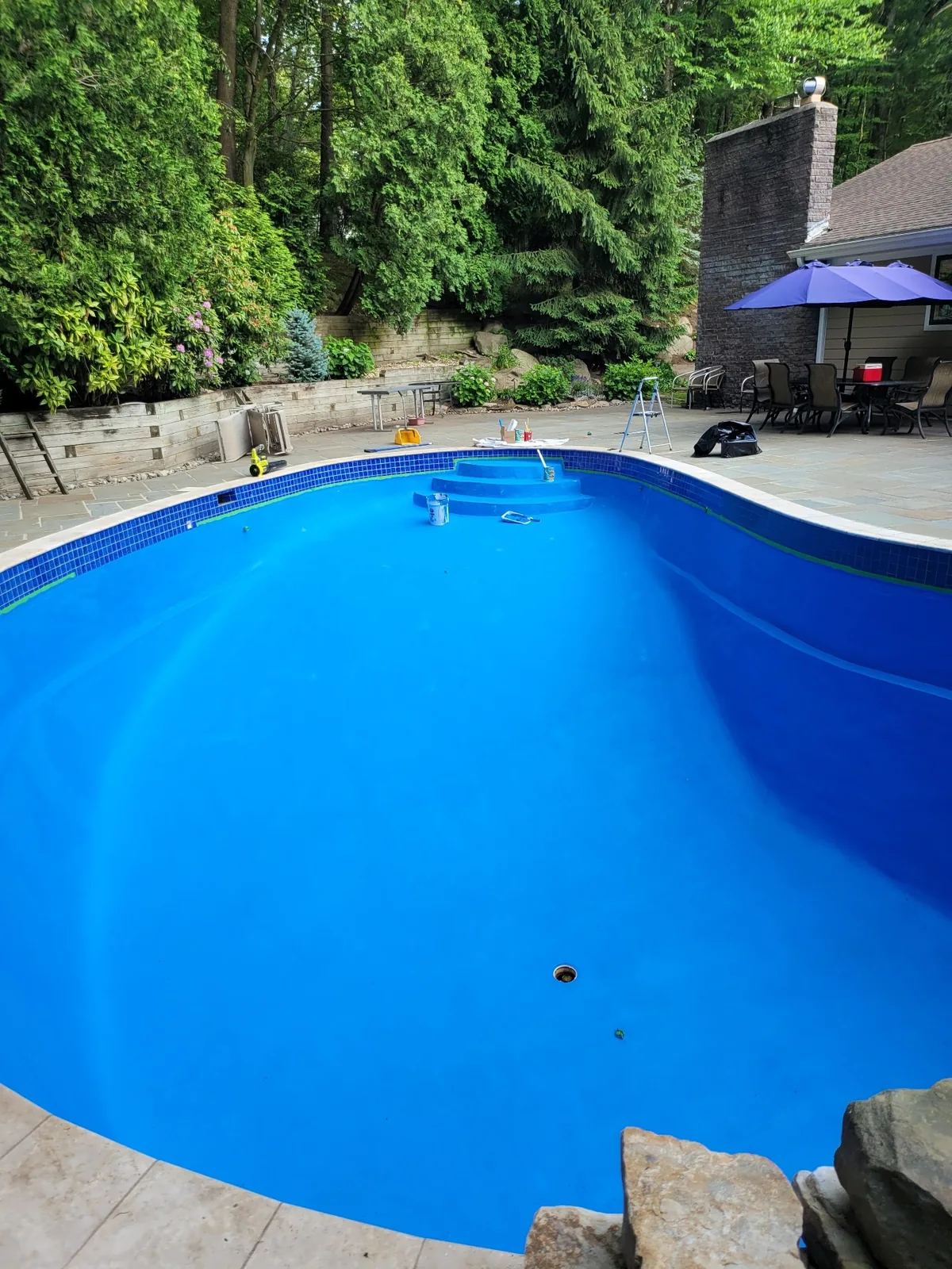 Pool deck renovation by Augustine Construction Management in Bergen County NJ